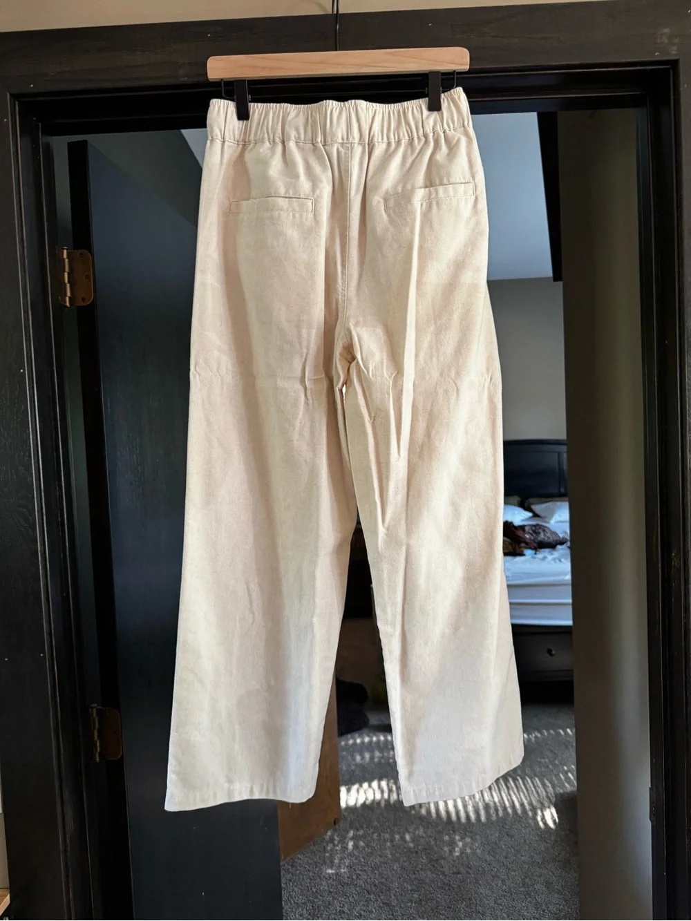 Men's Cream Drawcord Relaxed Joggers